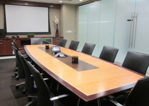 MCR Oil Tools Executive Boardroom Table with Power