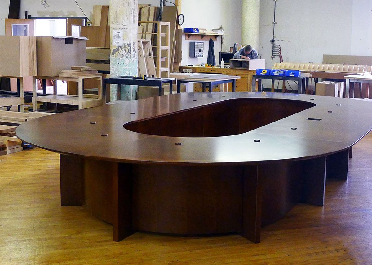 Oval Boardroom Table for Bank