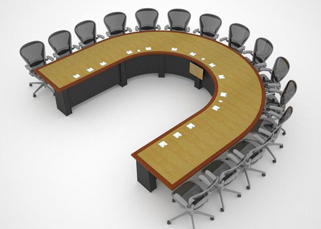 Lockheed Martin U Shaped Conference Table