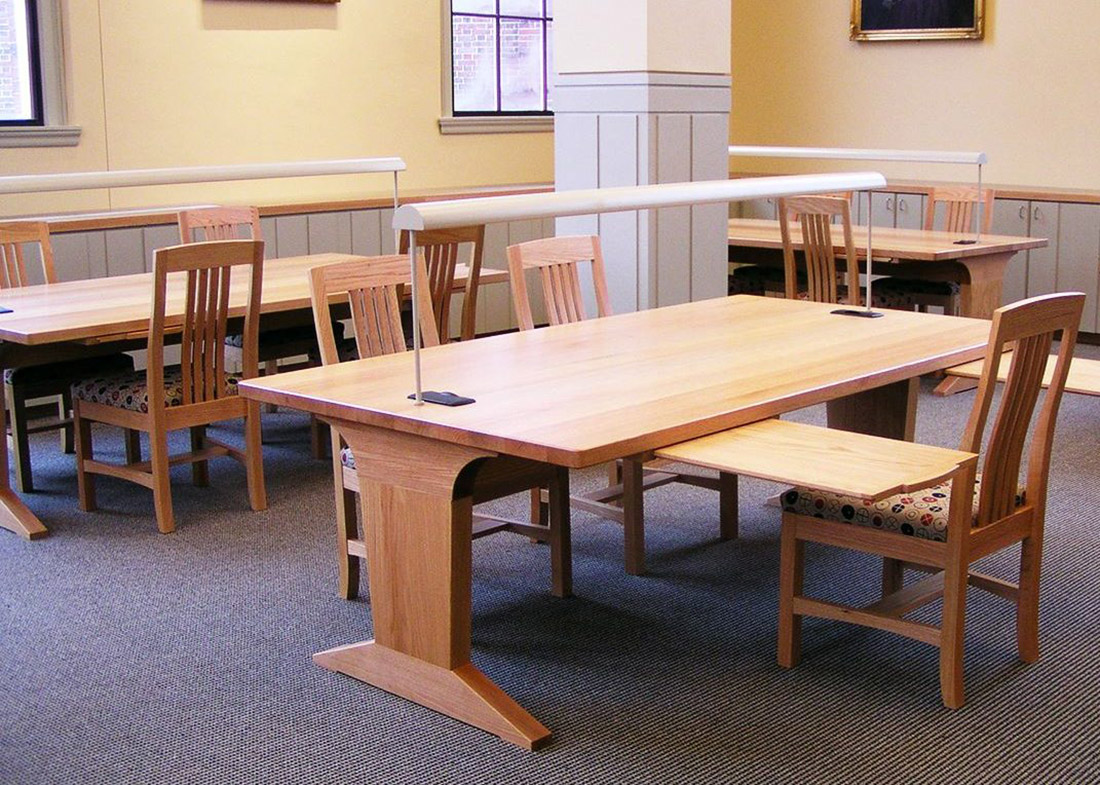 Harvard Radcliffe Library Conference Desk with Lights