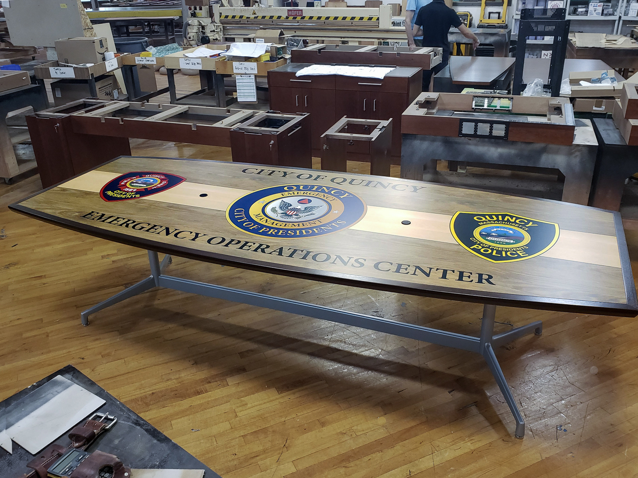 laminate logo conference table