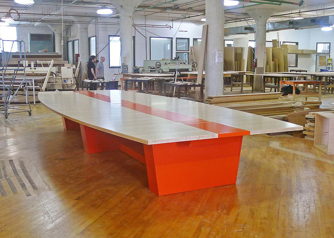 DEI Boat Shaped Conference Table