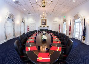 Nixon Presidential Library Oval Meeting Room Table