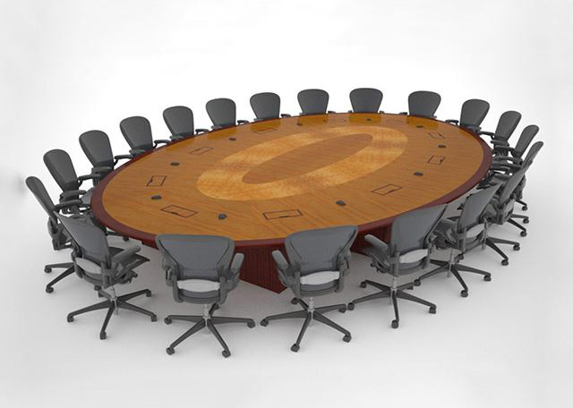 Gardner Denver Premium Oval Conference Room Table