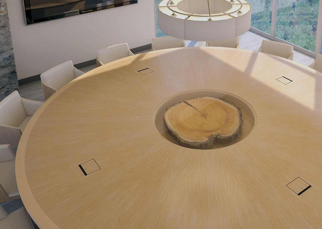 Hancock Lumber Unique Round Conference Table