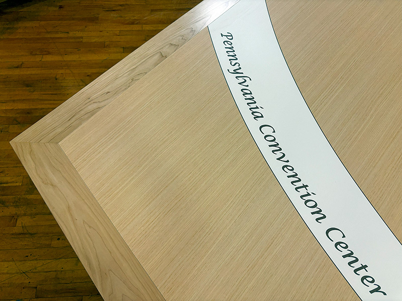 Executive reconfigurable boardroom conference table fully assembled in the shop
