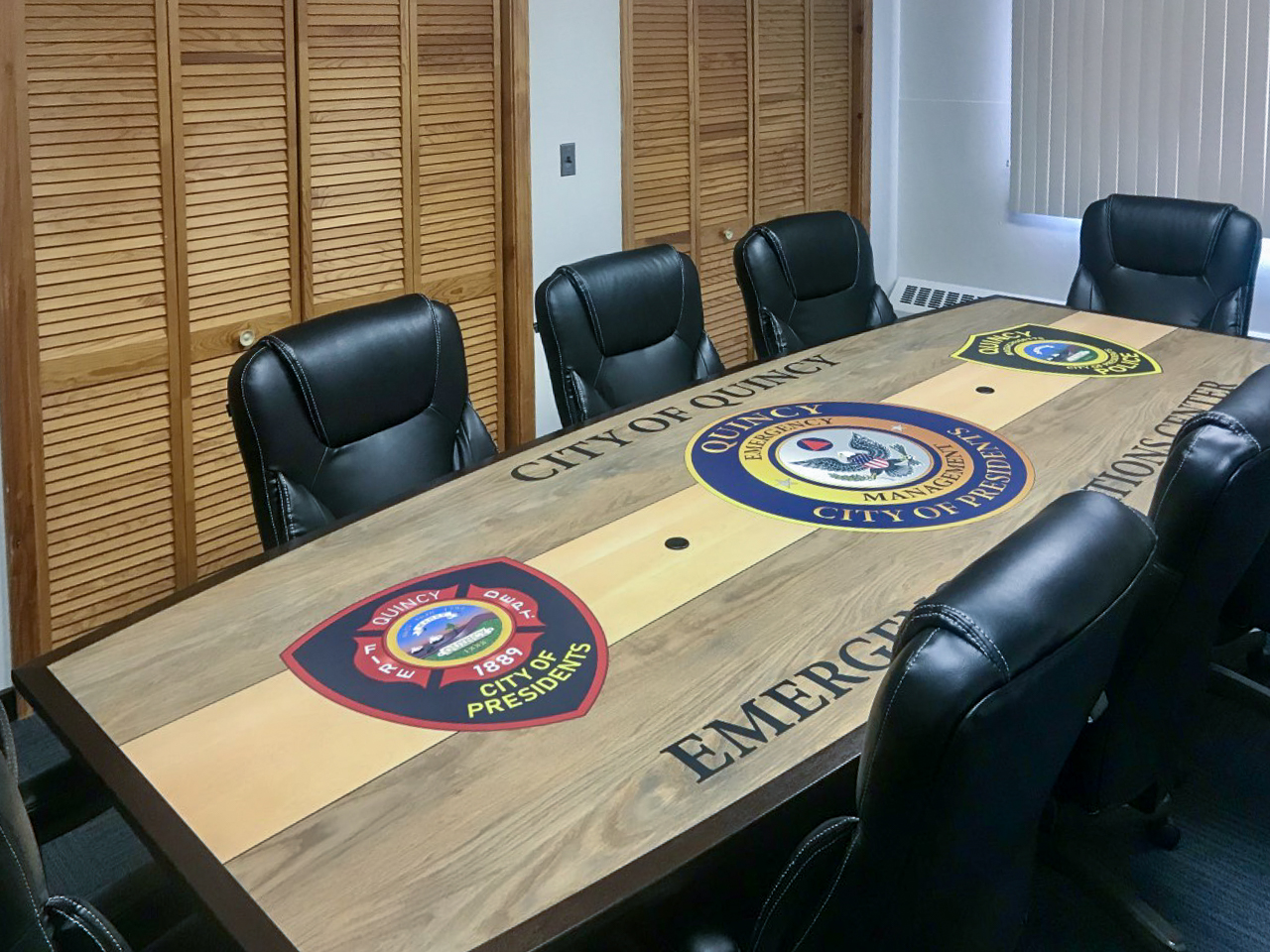 laminate logo conference table
