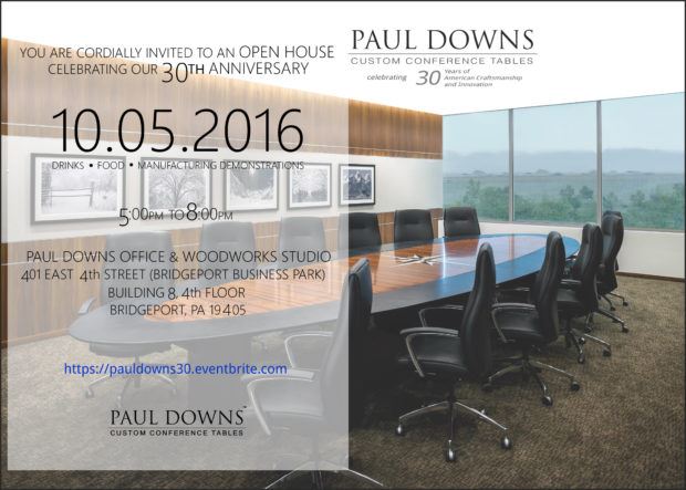 Paul Downs 30th Anniversary Open House Invitation