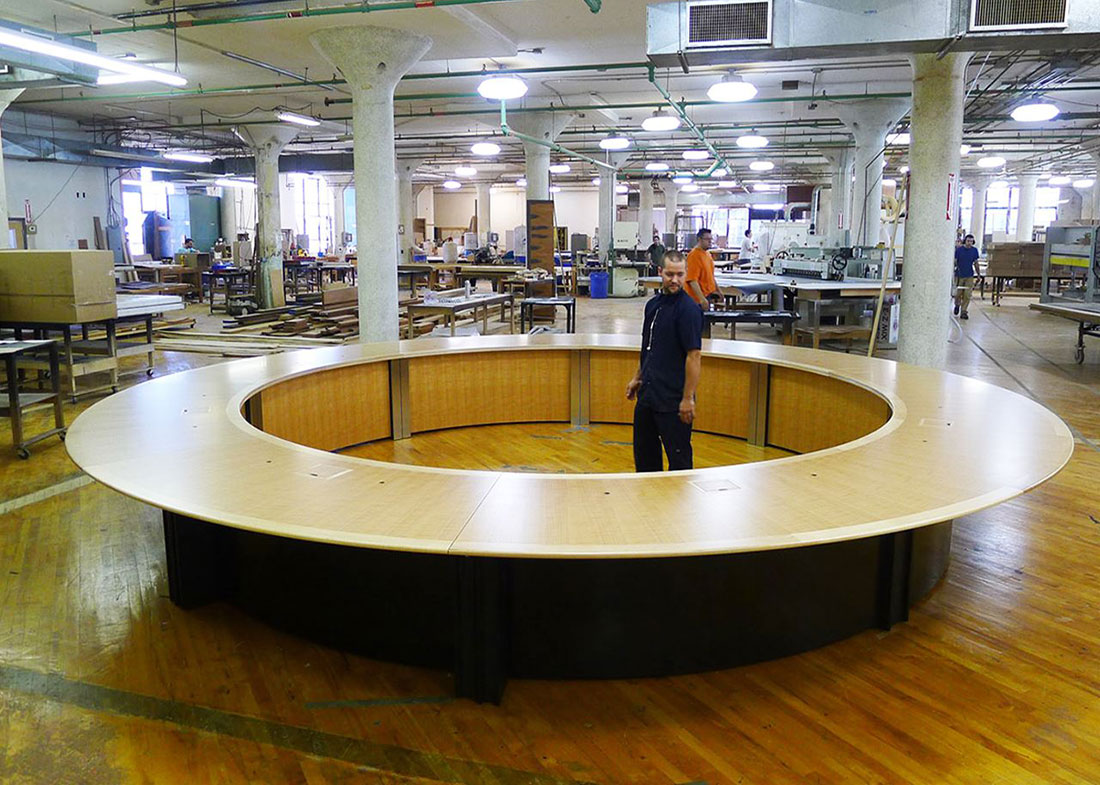 WECU Custom Round Meeting Table