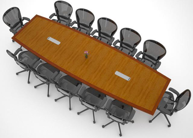 Rhenium Alloys Custom Cherry Wood Conference Table