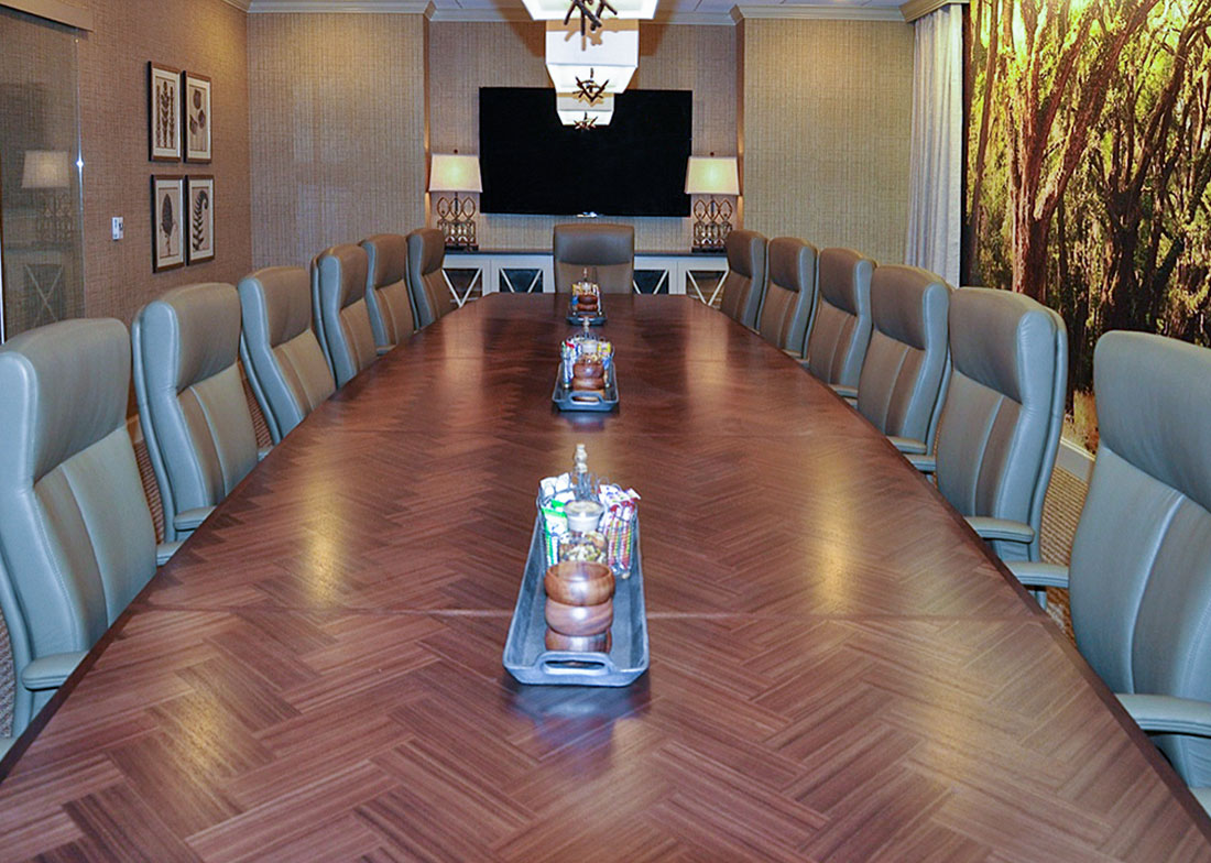 Schanen Company Large Boat Shaped Conference Table