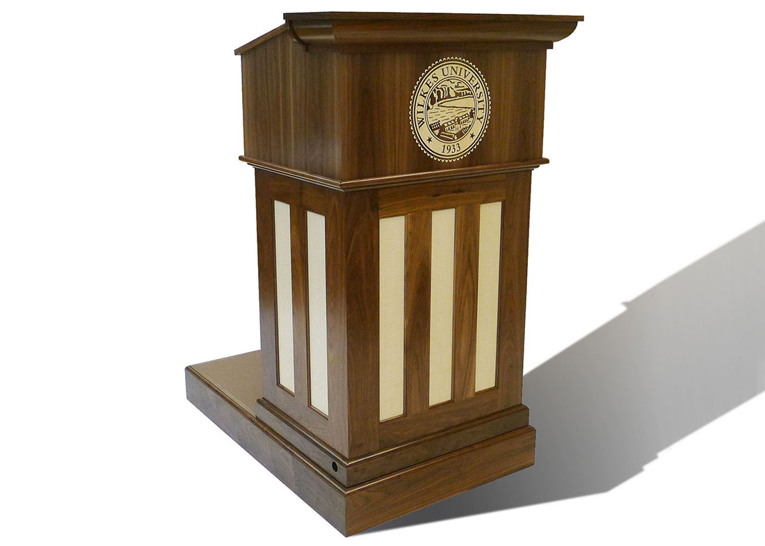 Wilkes University Custom Wood Podium with Logo