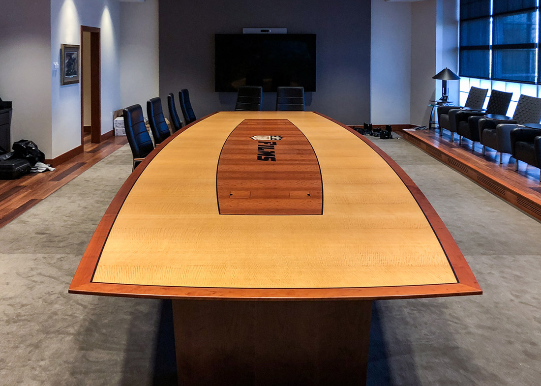 NFL Films Branded Boat Shaped Conference Table