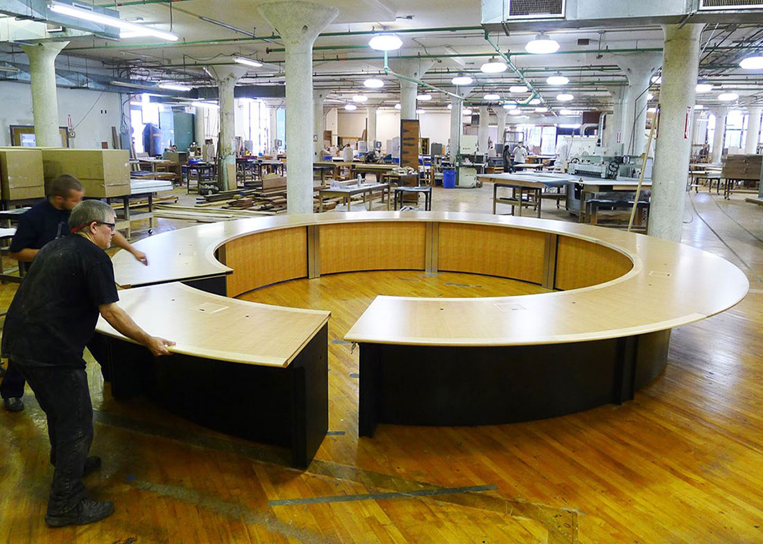 WECU Custom Circle Board Meeting Table
