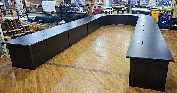 U shape conference table in shop