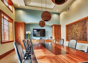 Rich Rosewood Boat Shaped Conference Table