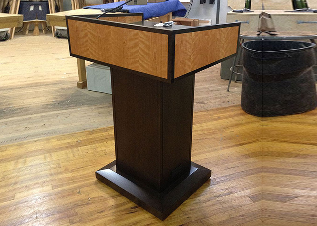NASA GRC Custom Cherry Wood Lectern