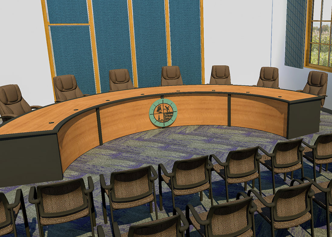 Yavapai College Curved Committee Meeting Table