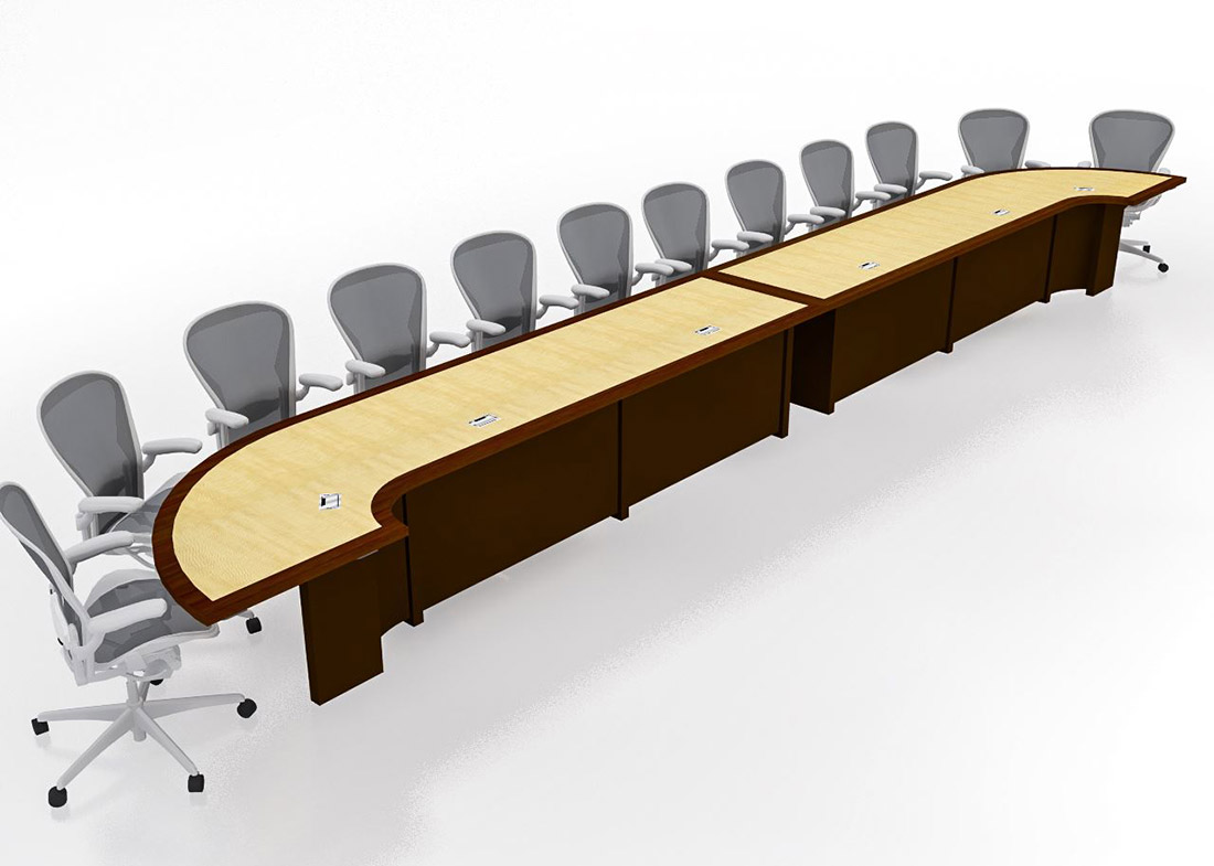 Mallinckrodt Modular U Shaped Conference Table