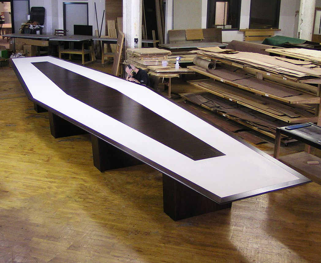 Contemporary Walnut Boardroom Table