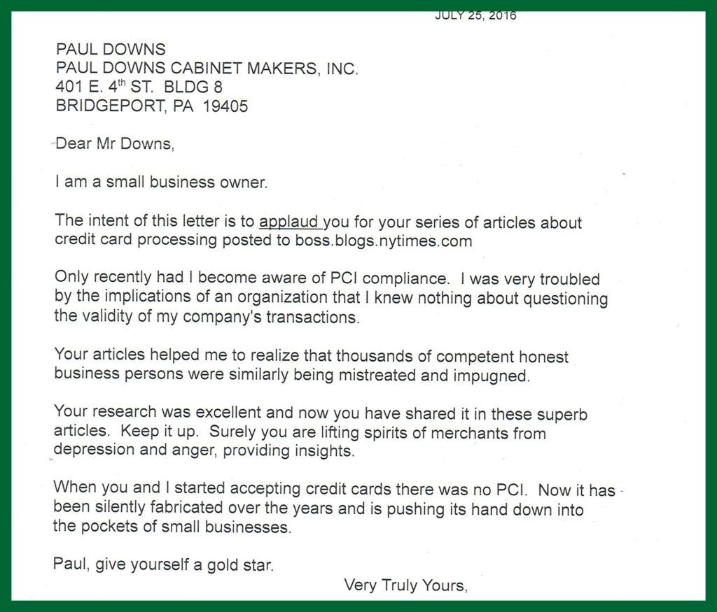 Paul/PCI/NYT Letter