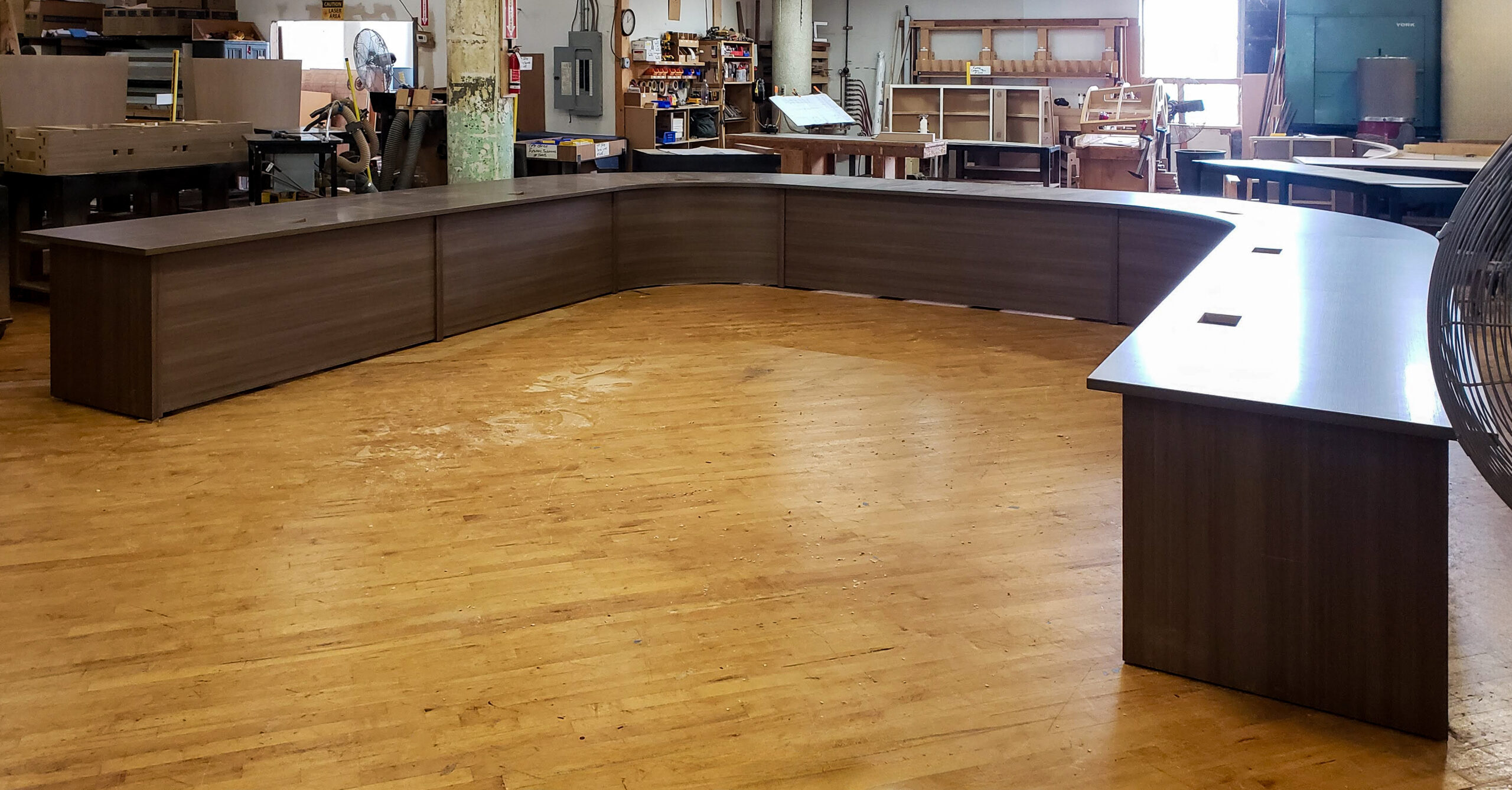 U shape conference table in shop