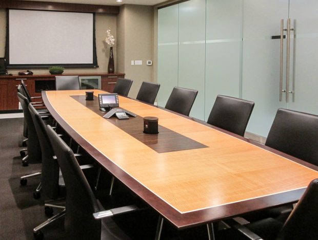 transitional boardroom table