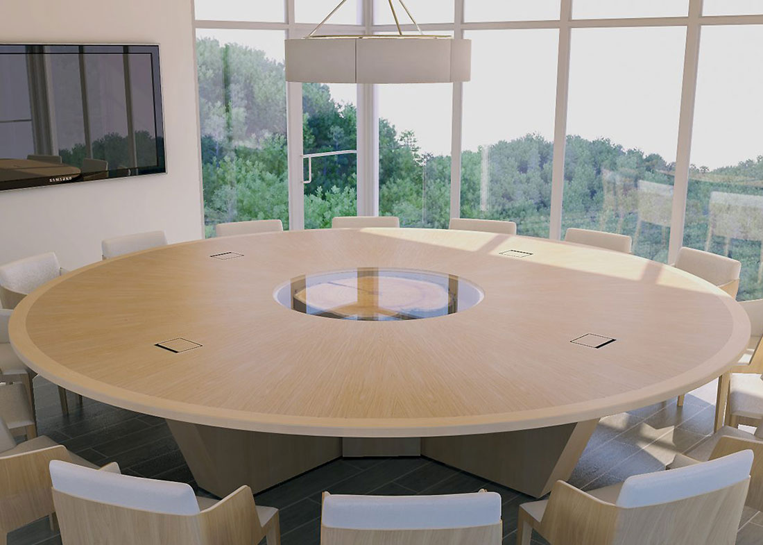 Hancock Lumber Custom Round Meeting Table