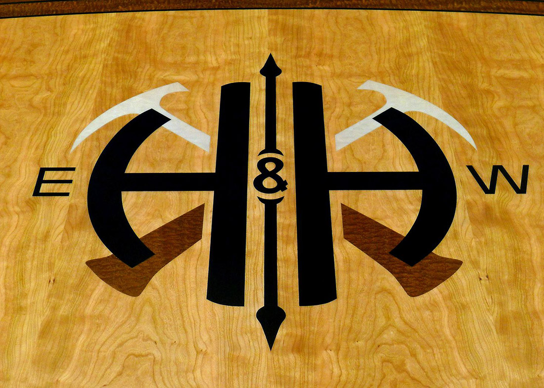HH Boat Shaped Conference Table with Logo