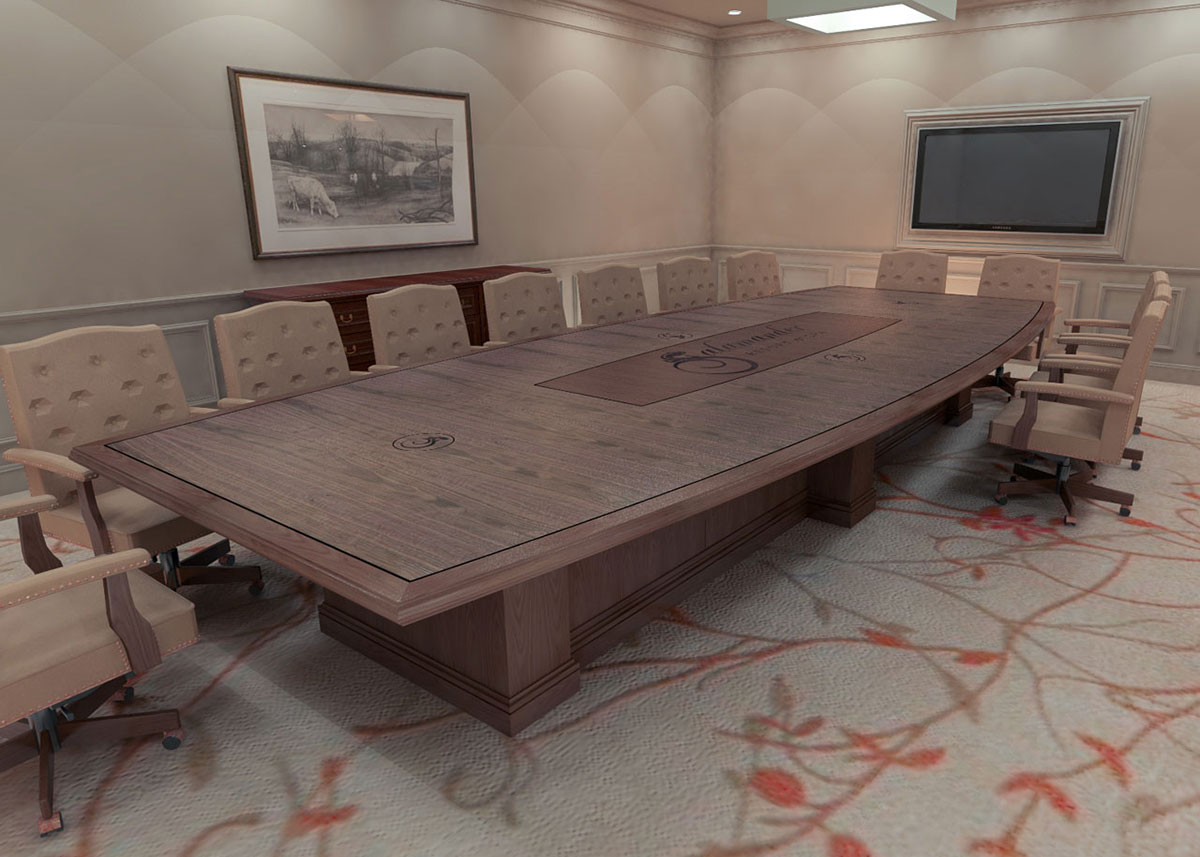 Custom Walnut Boardroom Table