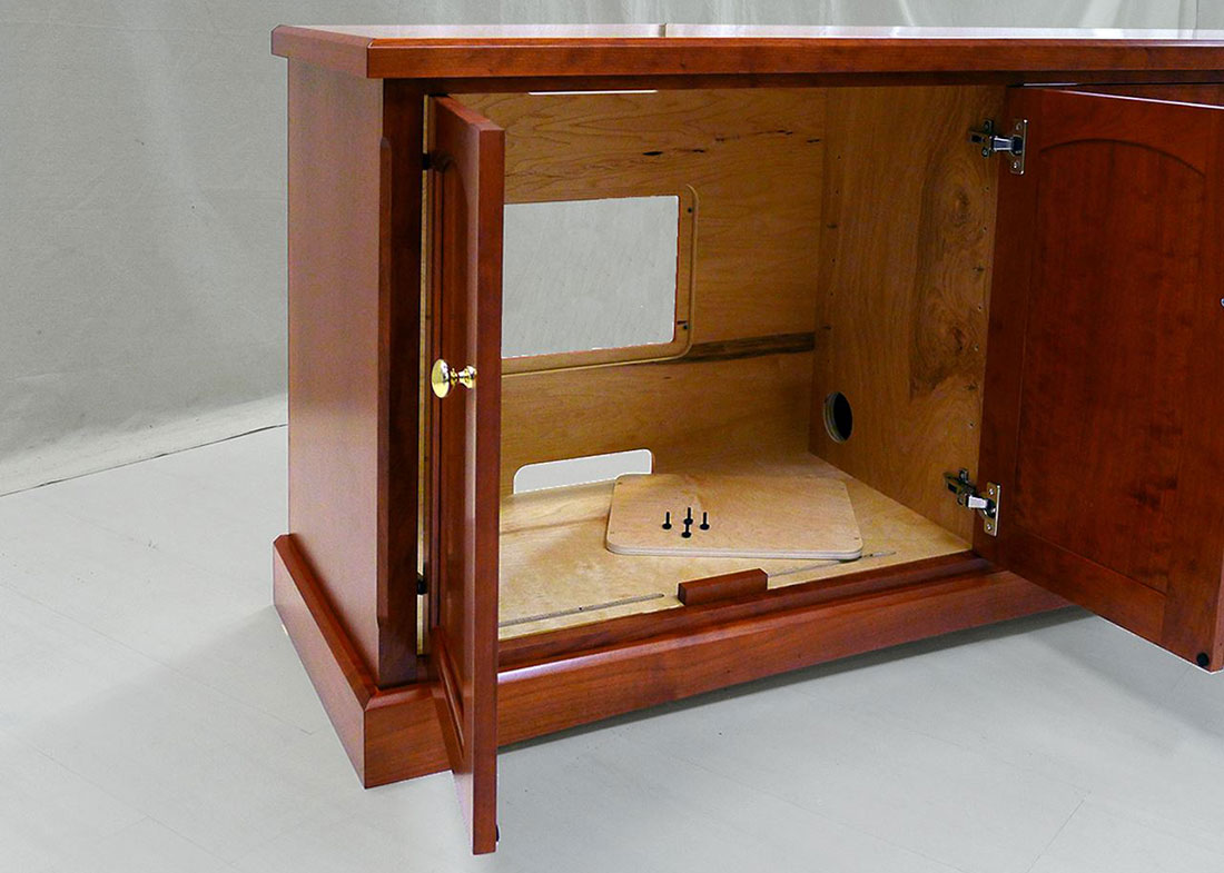 St Leos Custom AV Wood Credenza