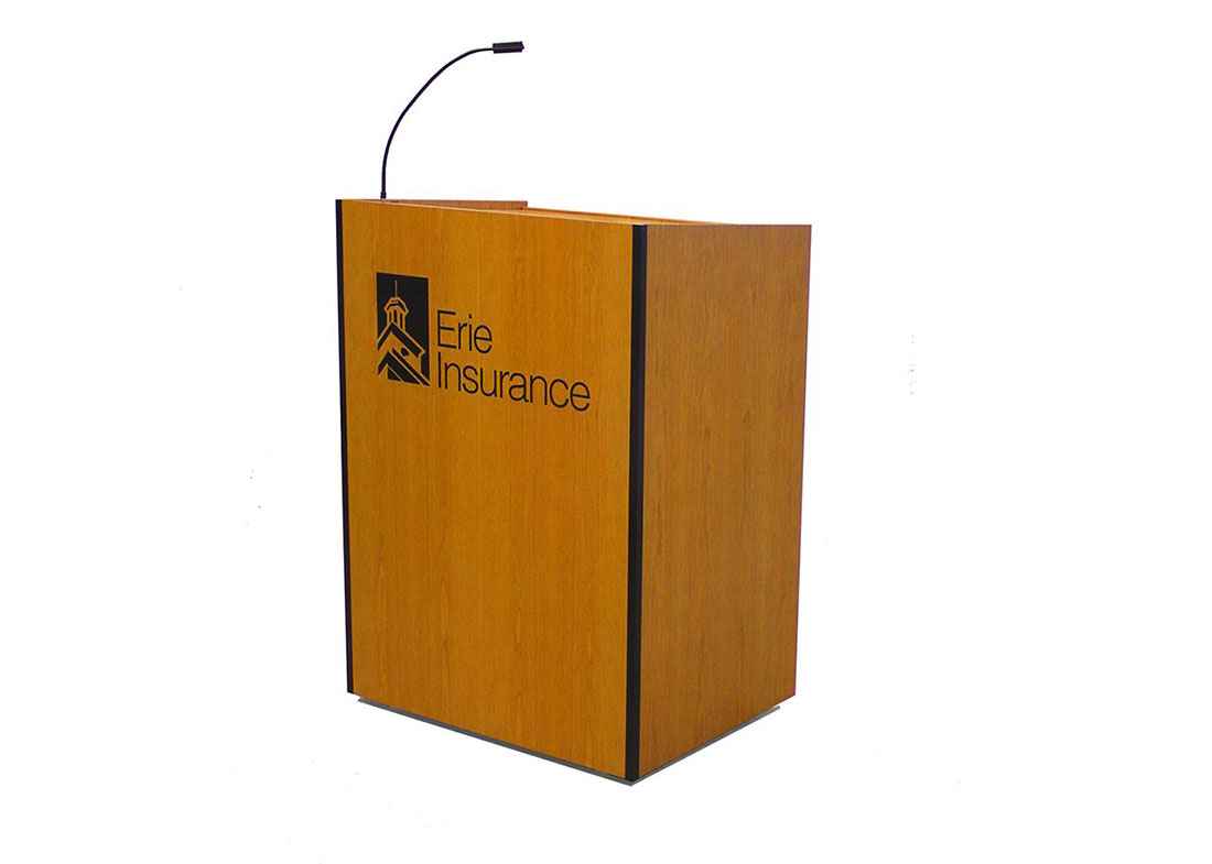 Erie Insurance Custom Lectern with Logo Inlay