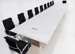 Schulte Roth & Zabel Glass Top Conference Table