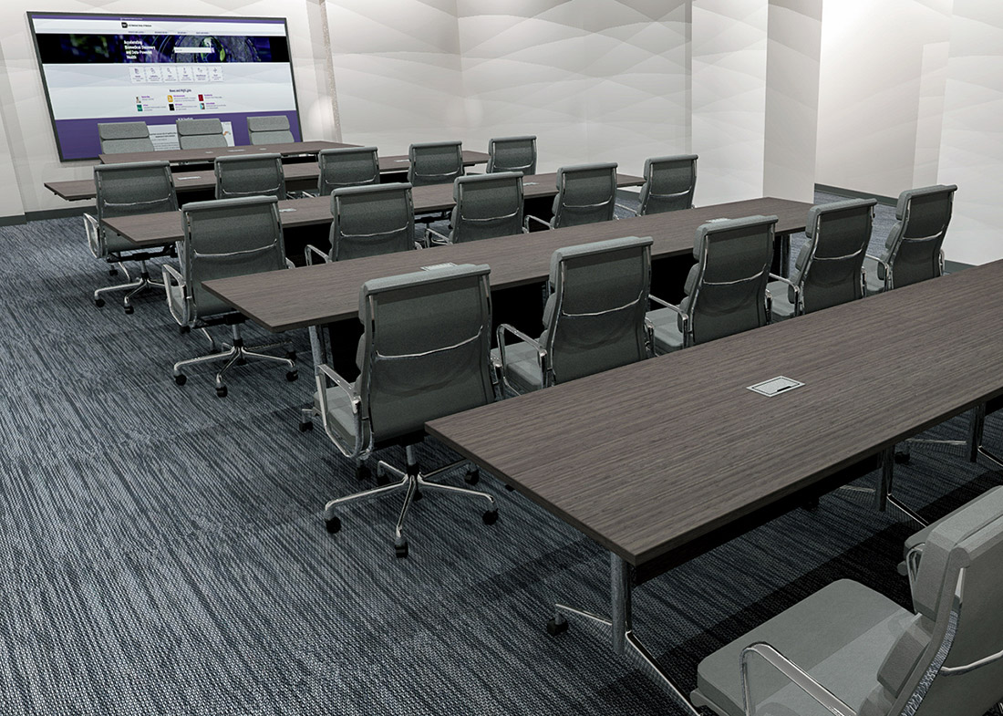 AGDIA Modular Folding Conference Table on Wheels