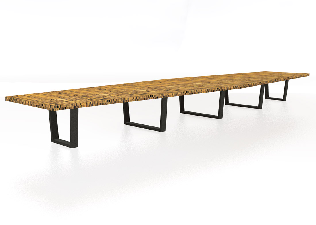Five Below Black Limba Veneer Custom Boardroom Tables