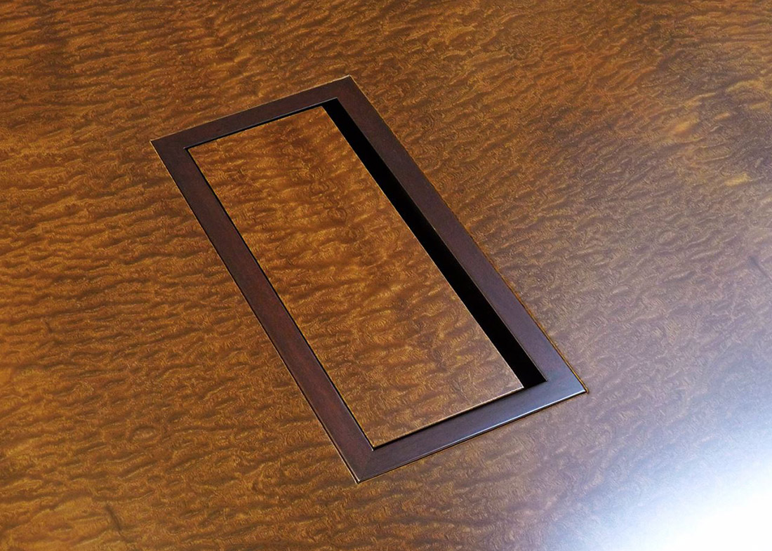 Nebraska Machinery Wood Conference Table with Power