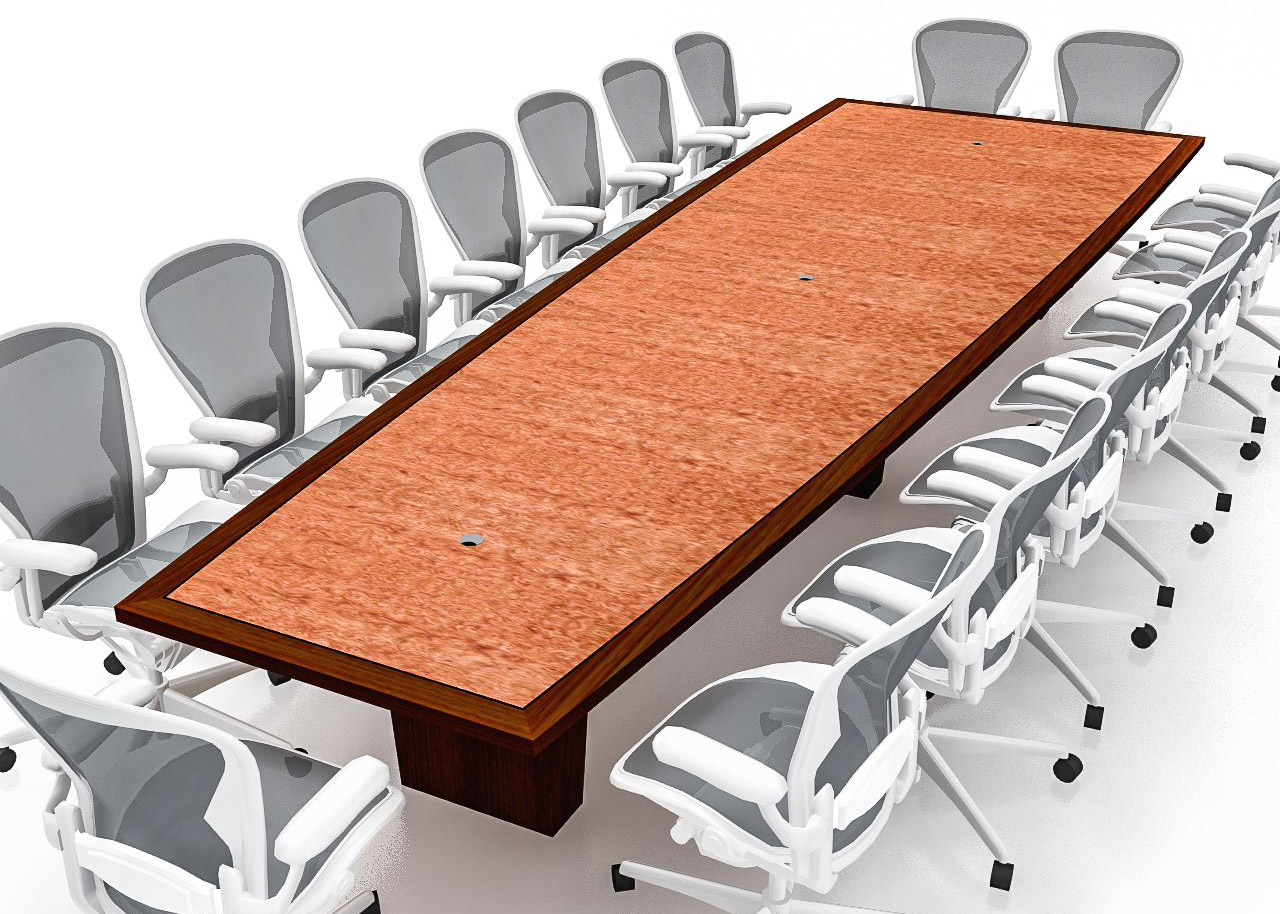 Curved Keystone Long Conference Table
