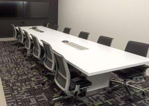 vXchnge Modern White Conference Room Table