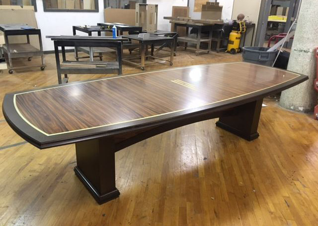 Hinkson Financial Exotic Wood Conference Table