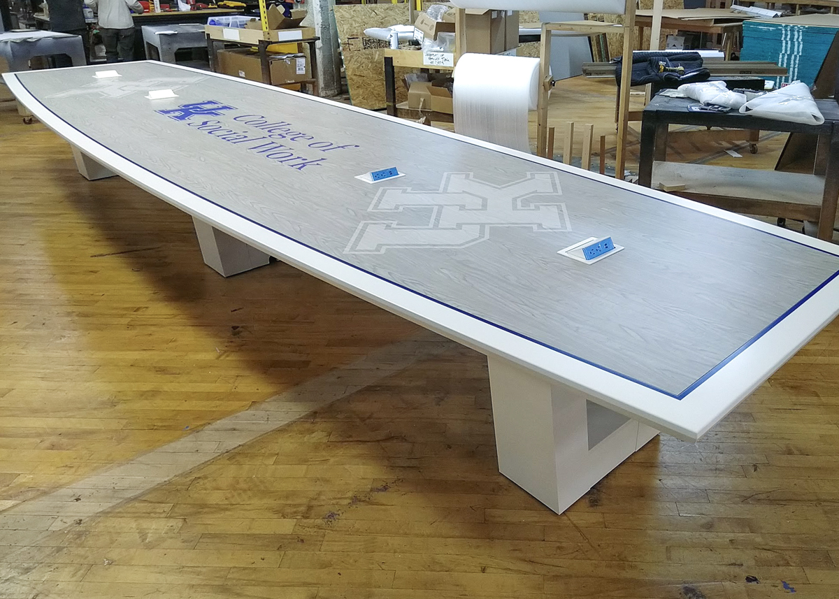 laminate logo conference table