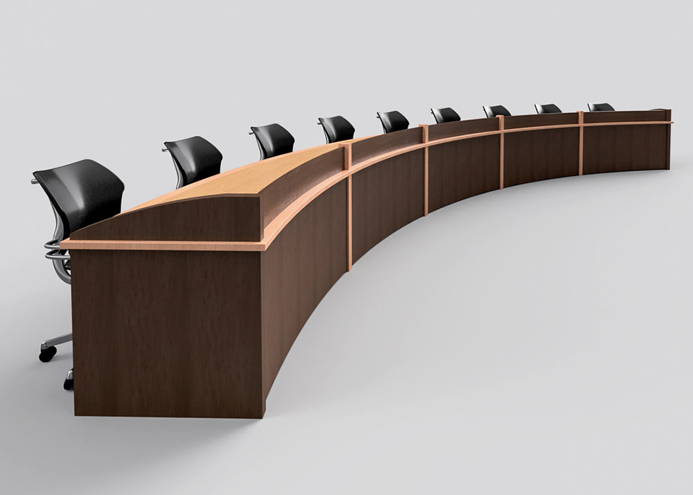 School Board Arc Shaped Head Table