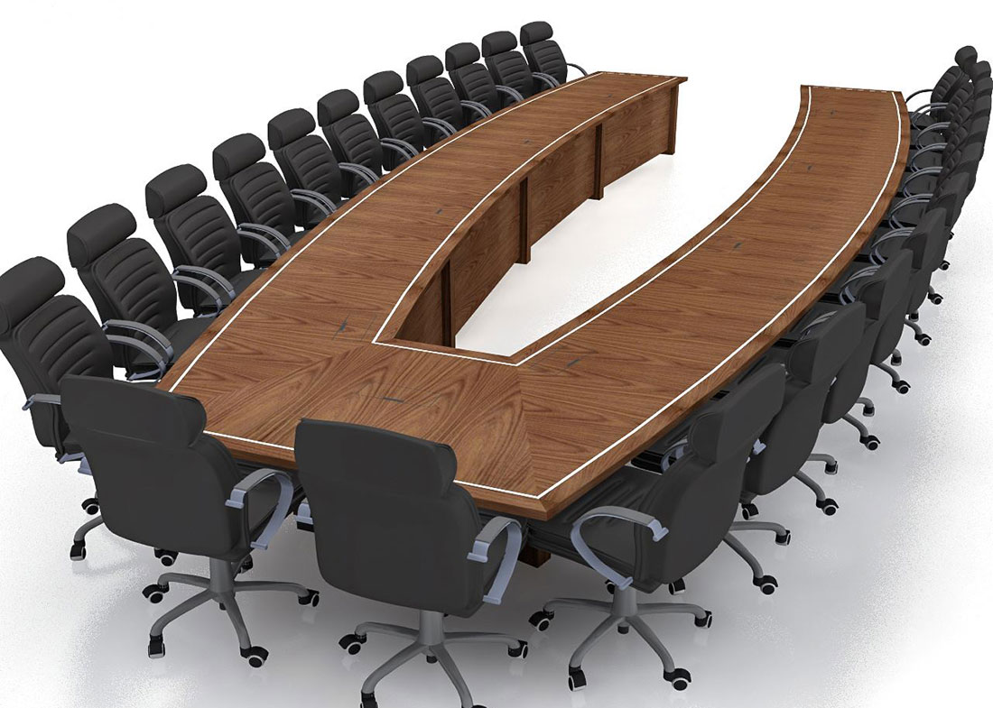 Lincoln Electric Welding School V Shaped Teleconference Table