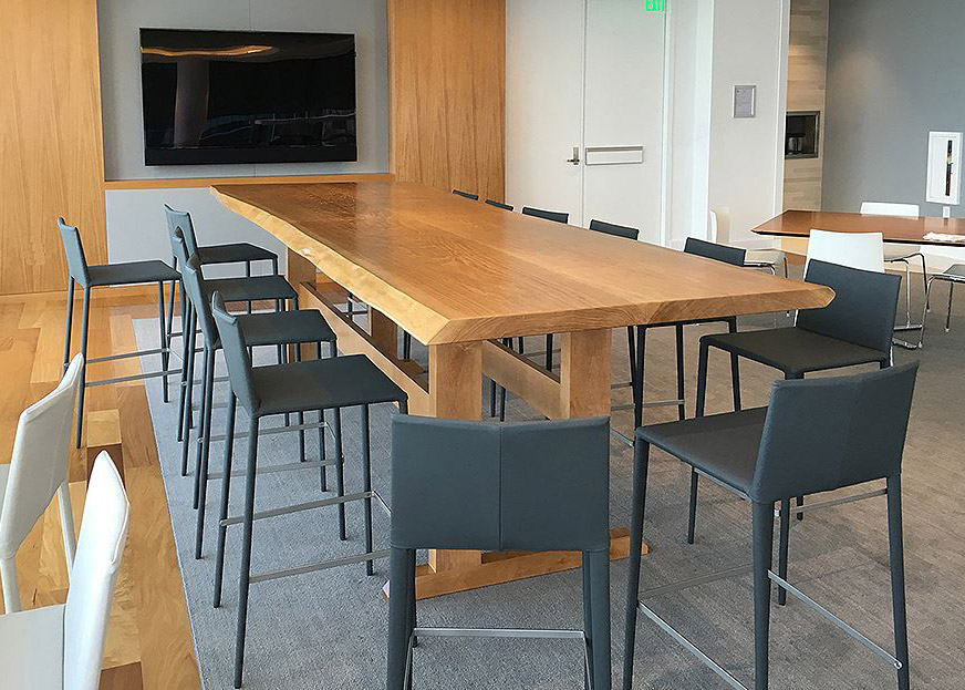 Goodwin Procter Live Edge Solid Wood Conference Table