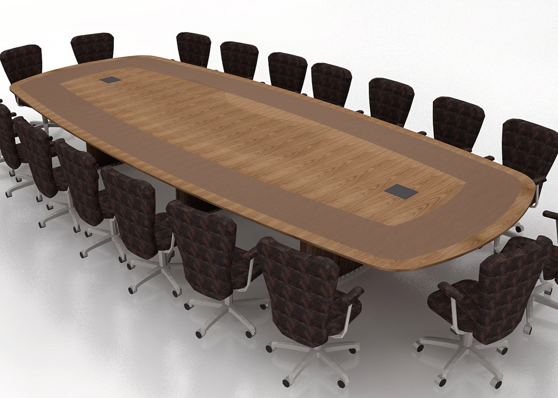 Harvard Chao Center Walnut Meeting Table