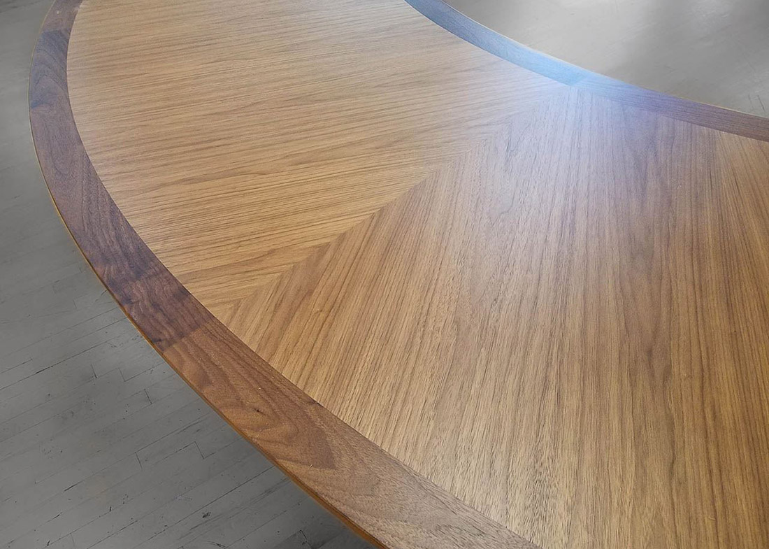 AKA Designs U Shaped Walnut Meeting Table