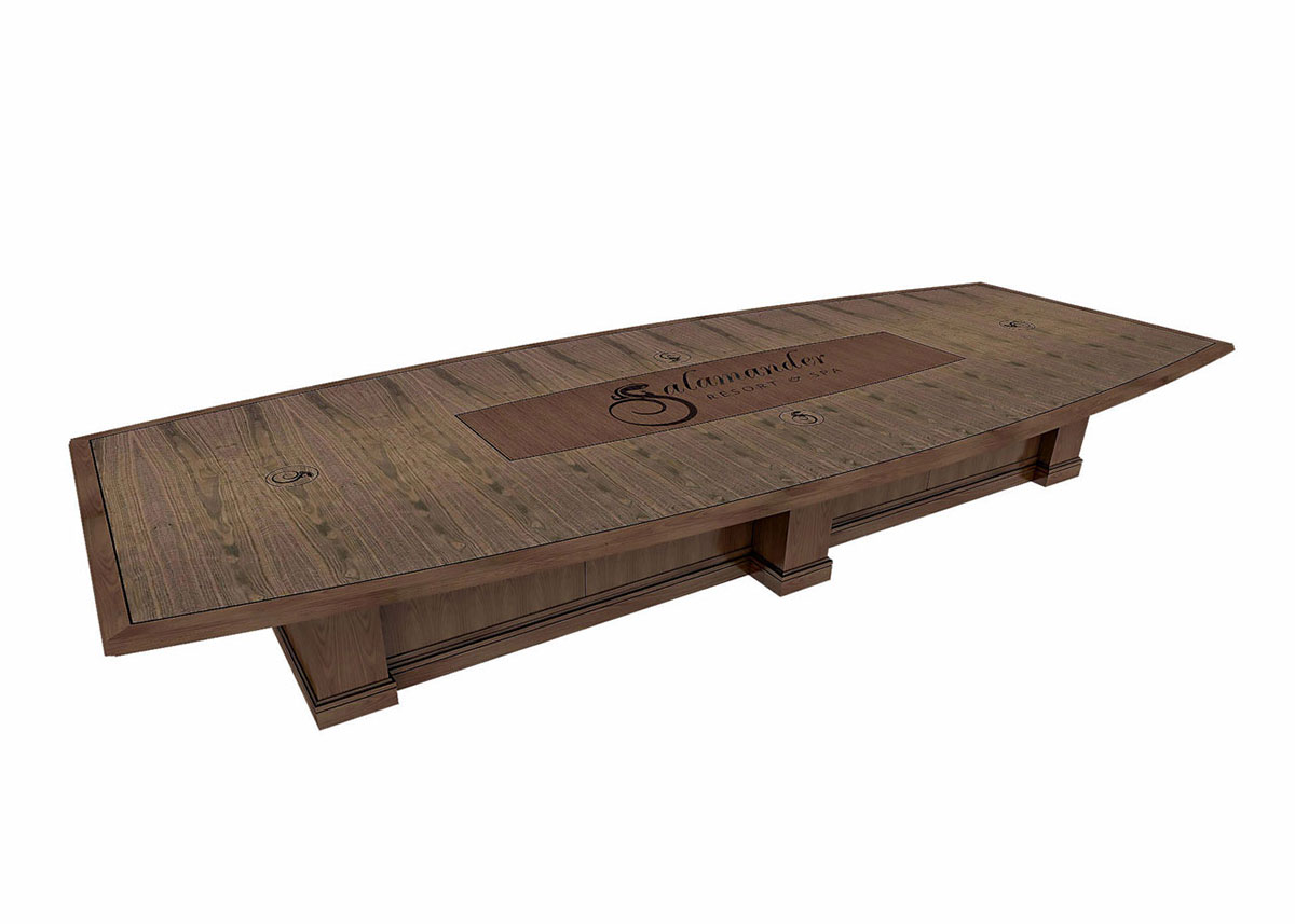 Custom Dark Walnut Meeting Table
