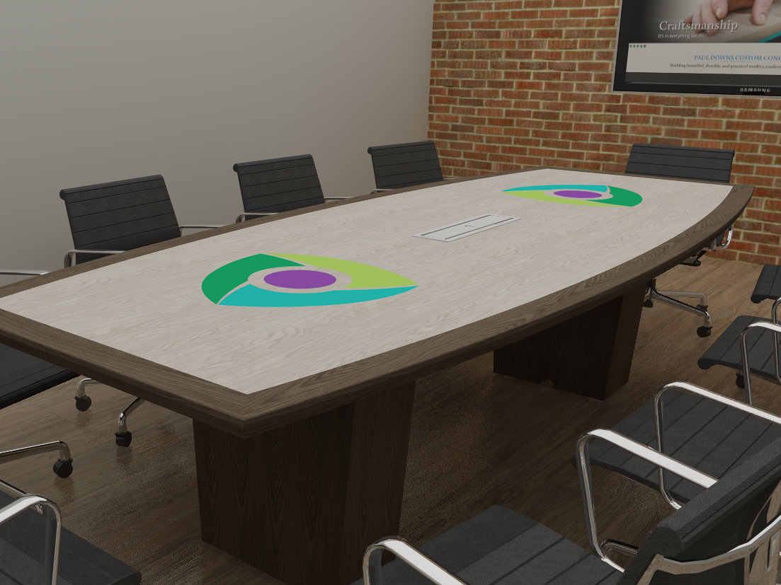 colorful logo table