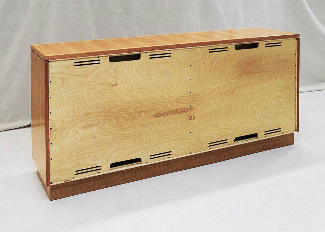 GI Supply Custom Wood Credenza with Wire Runs