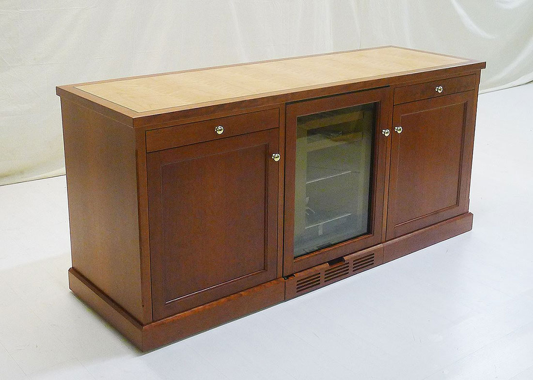 Churchill Custom Bar Credenza with Glass Door