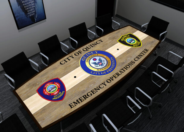 laminate logo conference table